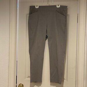 Chico's Size 3  Perfect Stretch Ankle Pant - Gray
